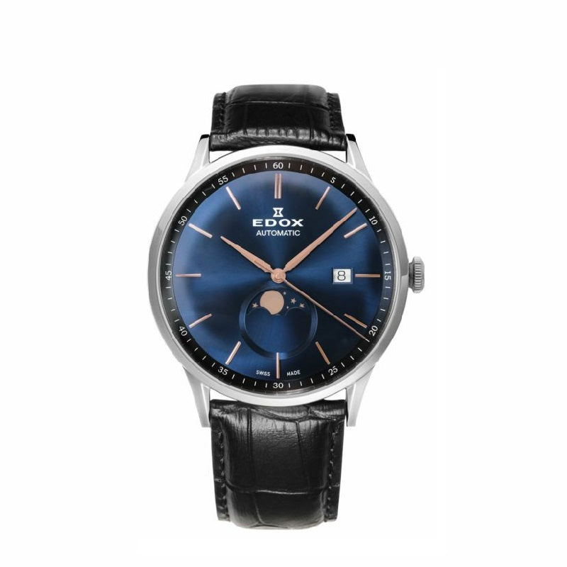 完動品 美品 EDOX moon phase LES VAUBERTS 自動巻 レ・ヴォベール ラ・グランデ ルーン オートマティック – WING REVOLUTION