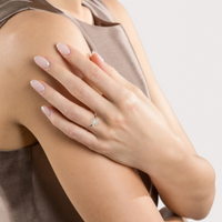 マルゲリータ ホワイトゴールド、ダイヤモンドリング 8mm – WING